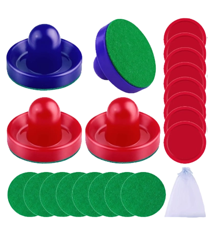air-hockey-pushers_puck-and-green-pad